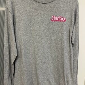 Barbie Gray Shirt with Pink Logo